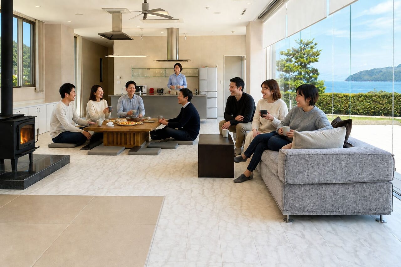 会社の仲間と